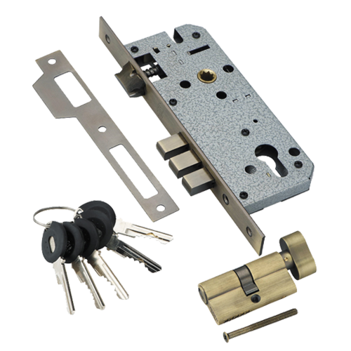 Замок врезной с секретным двухрядным цилиндром ADDEN BAU. LOCK 4585 5-60B D